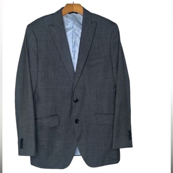 Banana Republic Wool Oversized Blazer In Gray Size Large - Picture 1 of 9